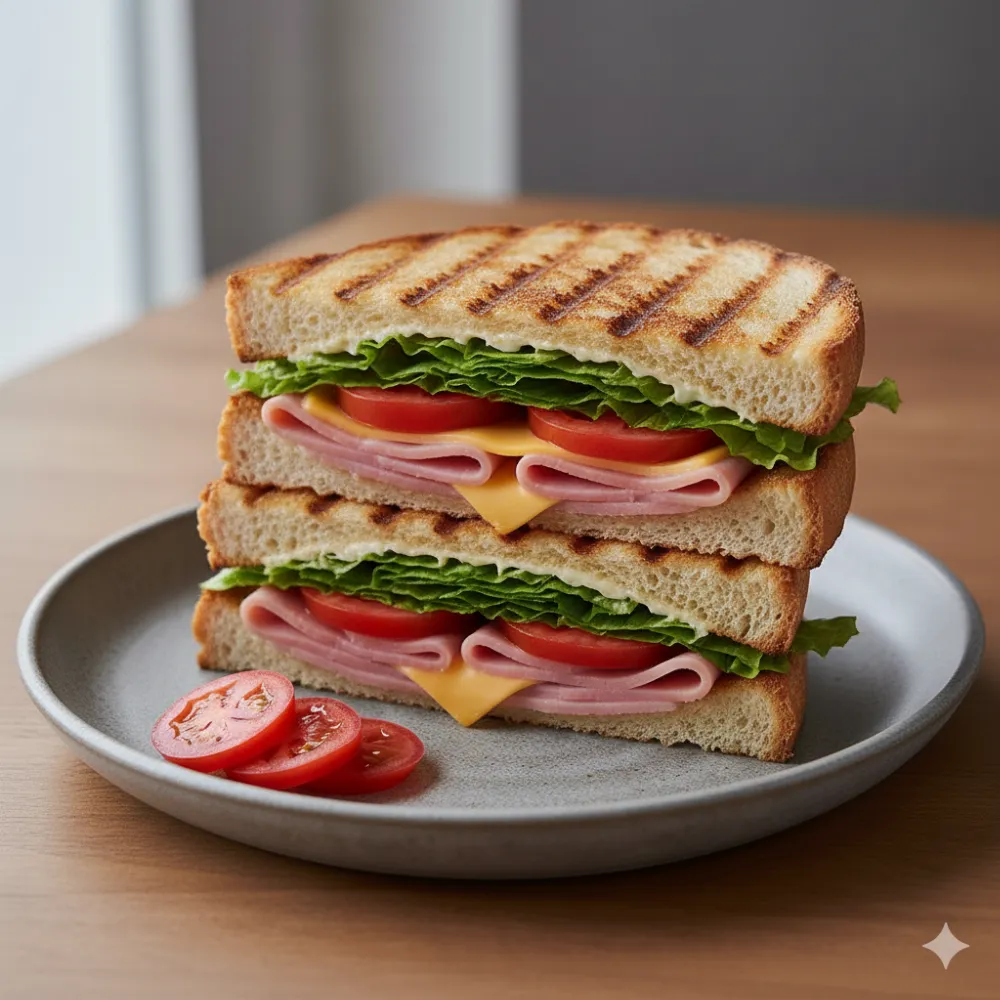 Гриль-сэндвич-ветчина